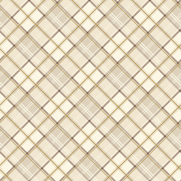 Shades of Autumn Cream Plaid Yardage