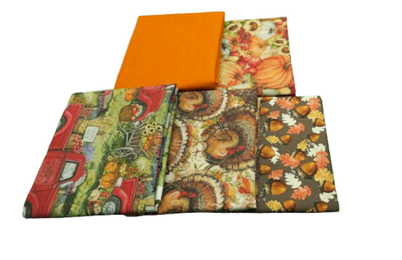 Harvest Fall Fat Quarter Bundle 5pcs - Revised Prints 11/23