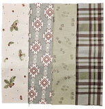 Handcut Let's Get Lost In The Woods Greens Rail Fence Quilt Kit-32" x 48"