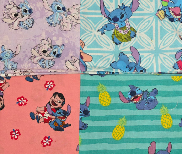 Lilo and Stitch Fat Quarter Bundle 4pcs