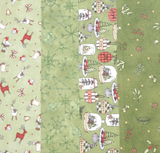 Rail Fence Quit Kit - Santa's Tree Farm Prints Greens 32" x 48" - Makes 24 Blocks