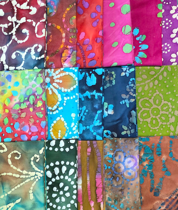 Batik Fat Quarter bundle 16 pcs - Revised 11/25