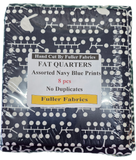 Assorted Navy Blue Fat Quarter Bundle 8pcs