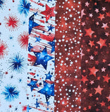 Rail Fence Quit Kit - Stars & Stripes Reds 32" x 48"