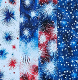 Rail Fence Quit Kit - Stars & Stripes Blues 32" x 48"
