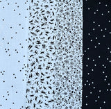 Rail Fence Quit Kit - Assorted Black/White Prints - Makes a 32" x 48" Quilt Top Ony