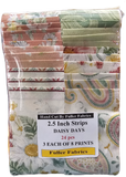 2.5in Strips Daisy Days, 24pcs - Handcut by Fuller Fabrics