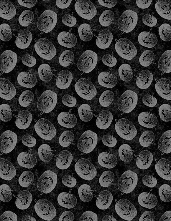 Moonlit Manor Tossed Jack o’ Lanterns Black/Gray
