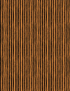 Moonlit Manor Stripes Orange/Black Yardage