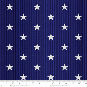 Henry Glass Patriotic Pop Navy Stars
