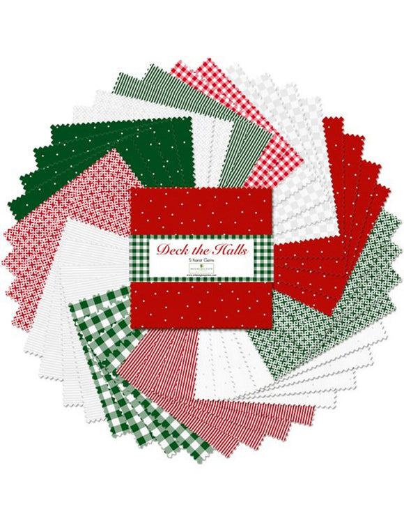 Wilmington Prints 5in Squares Deck the Halls, 42pcs