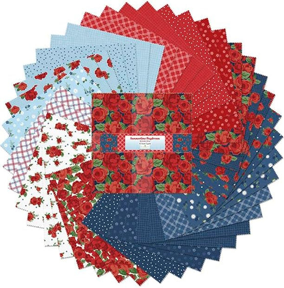 Wilmington Prints Summertime Daydream, 10in Sq 42pcs