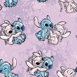 Lilo & Stitch: Stitch and Angel Watercolor on Purple