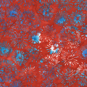 Liberty, Fireworks -Red Batik