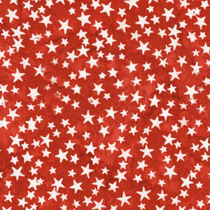 Anthology Liberty, Stars,Red, Batik
