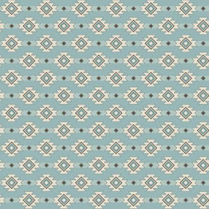 Lets Get Lost in the Woods Geometric Vintage Blue