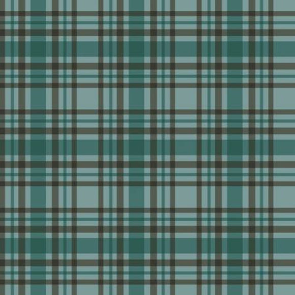 Lets Get Lost in the Woods Plaid Teal