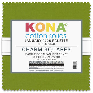 January 2025 Palette 5in Squares Kona Cotton 42pcs/bundle