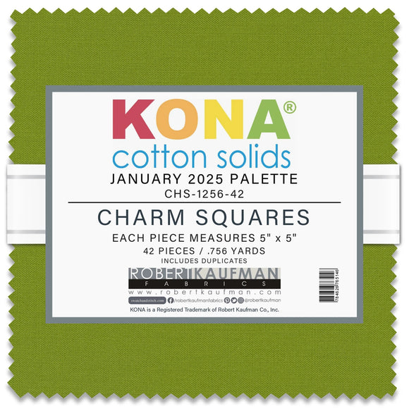 January 2025 Palette 5in Squares Kona Cotton 42pcs/bundle
