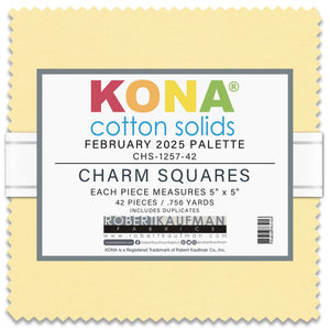 February 2025 5in Squares Kona Cotton 42pcs/bundle