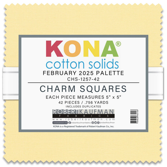 February 2025 5in Squares Kona Cotton 42pcs/bundle