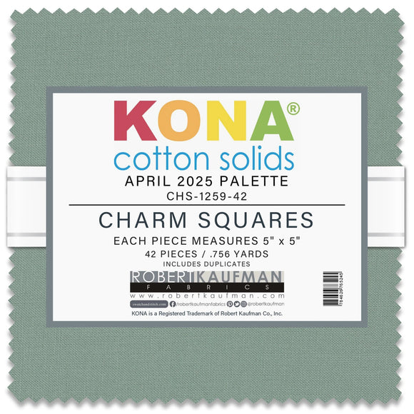 April 2025 Palette 5in Squares Kona Cotton 42pcs/bundle