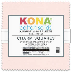 August 2025 Palette 5in Squares Kona Cotton 42pcs/bundle