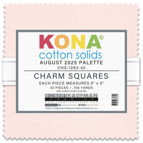 August 2025 Palette 5in Squares Kona Cotton 42pcs/bundle