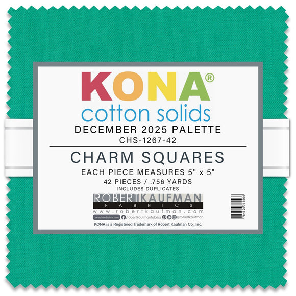 December 2025 5in Squares Kona Cotton 42pcs/bundle