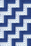 Rail Fence Quit Kit - Documentaries Blue/White Prints 32" x 48" - Makes 24 Blocks