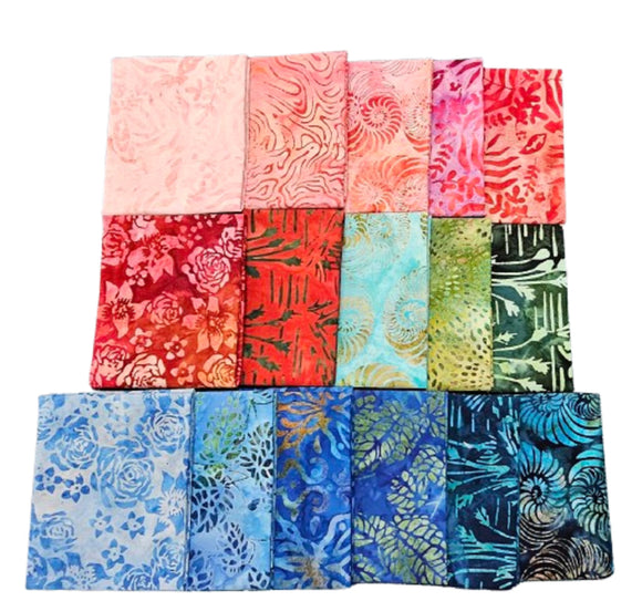 Expressions Batiks Fat Quarter Bundle - 16pcs