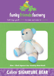 Signature Bear Calico Teddy Bear
