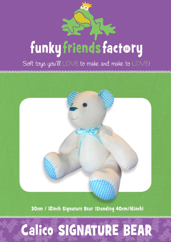 Signature Bear Calico Teddy Bear