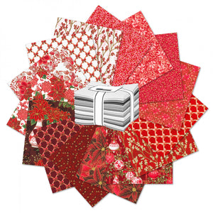 Holiday Flourish Festive Finery Candy Cane Fat Quarter Bundle - 15pcs