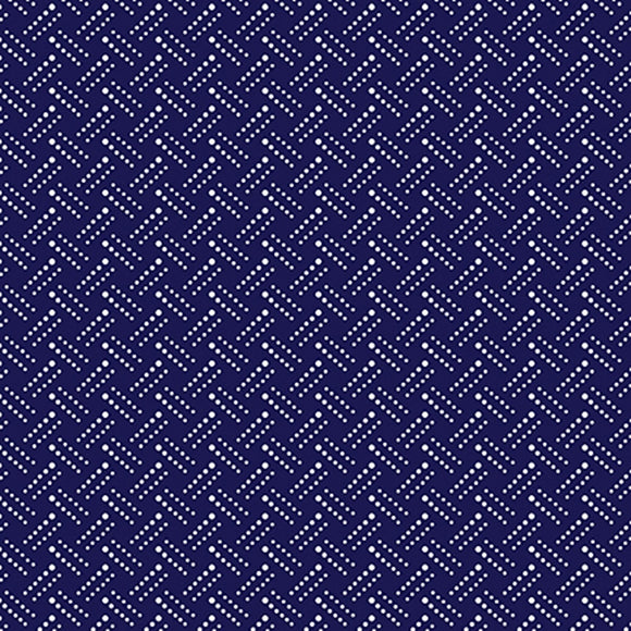 Herringbone - Navy Blue
