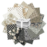 Holiday Flourish Festive Finery Taupe Fat Quarter Bundle - 16pcs