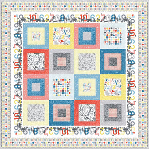 Can Animals Count, 67.50"x 67.50"- Quilt Kit