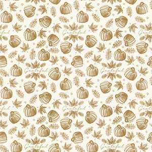 Shades of Autumn Icons Cream Sparkle Yardage