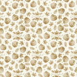 Shades of Autumn Icons Cream Sparkle Yardage