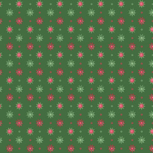 Christmas Night Stars - Green Background