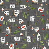 Homemade Holidays Homemade Village Grey Yardage