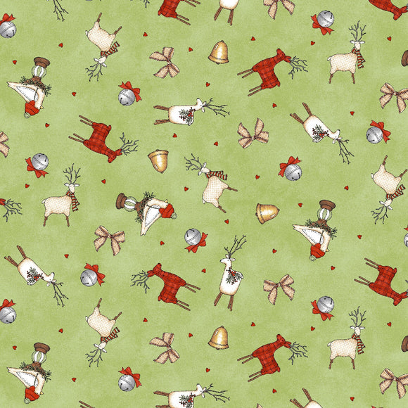 Homemade Holidays Little Deer Green Yardage