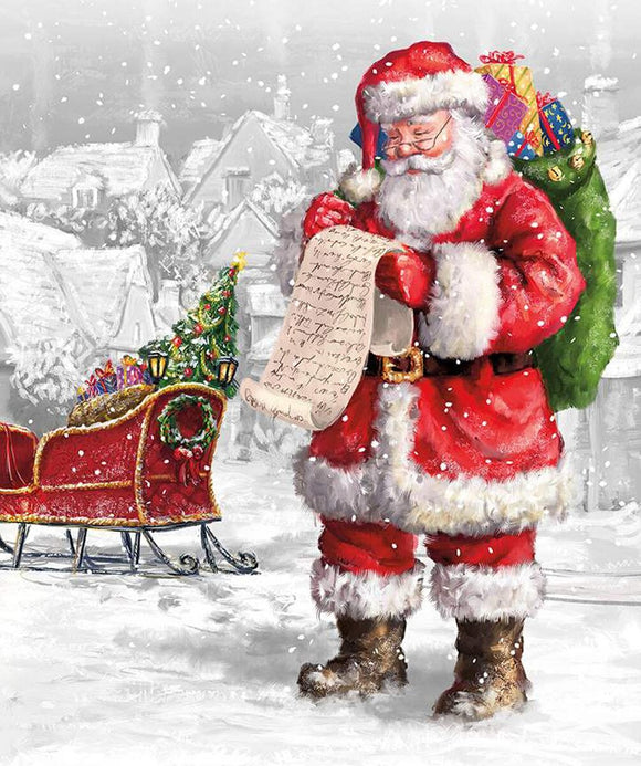 More Christmas Wishes Santa's List Panel 35.5