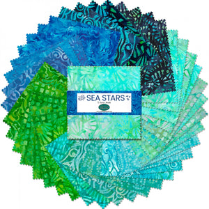 5in Squares Sea Stars Batik, 42pcs