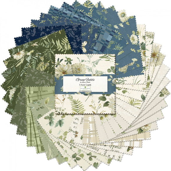 Wilmington Prints Green Fields, 5in Squares - 42pcs