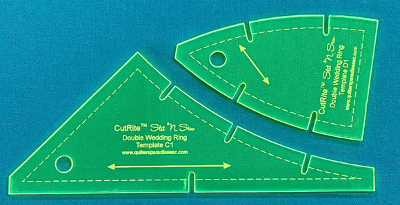 Slit N Sew Double Wedding Ring Template Set Plus