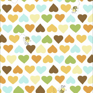 Susybee Hearts and Bees - light gold