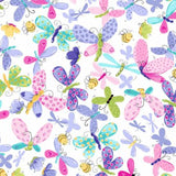 Flutter the Butterfly Butterflies Purple Yardage