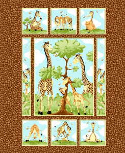 Zoe the Giraffe Quilt Panel 36in x 43/44in