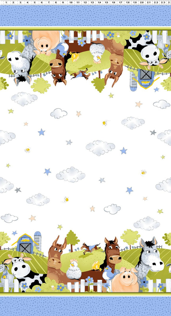 Susybee Barnyard Blues Denim Double Border